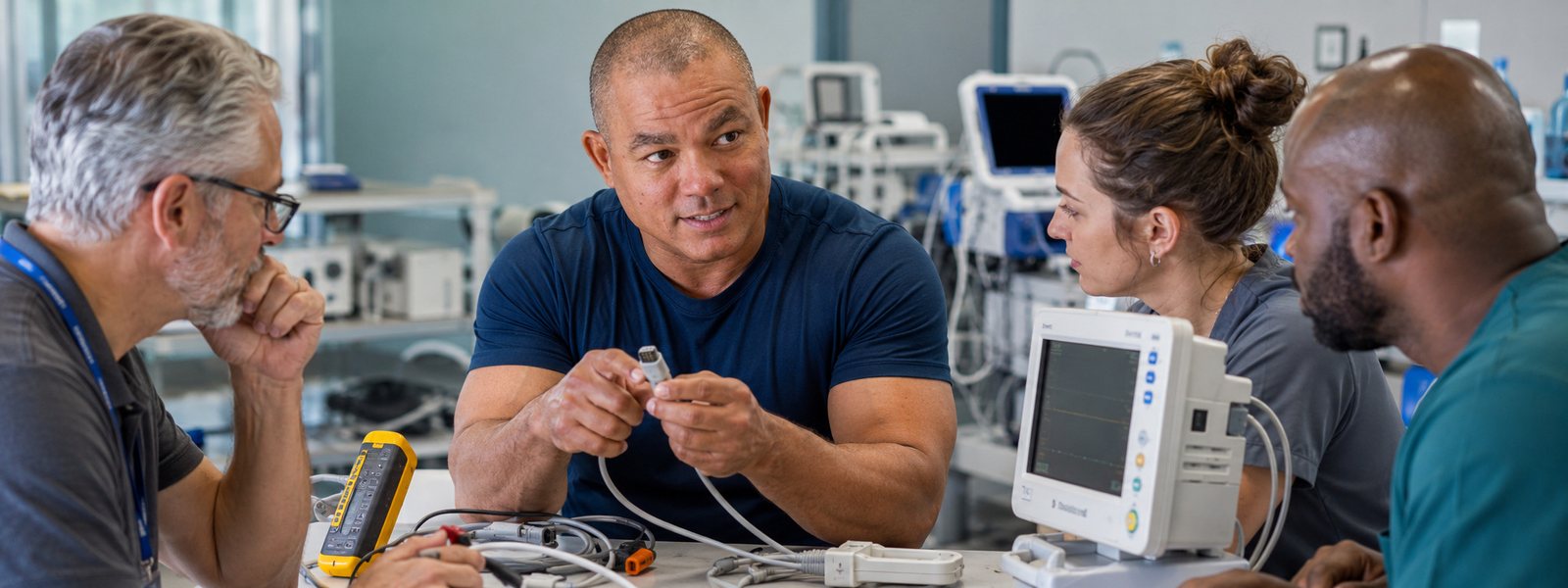 Biomedical instructor leads cable inspection training — BiomedRx Institute