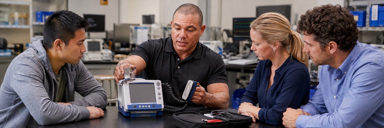 Devin teaches wheelchair equipment inspection — BiomedRx Institute