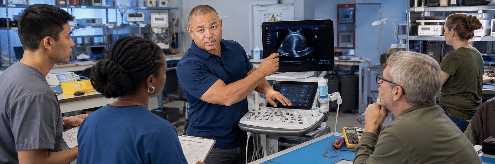 Devin leads ultrasound acceptance testing — BiomedRx Institute