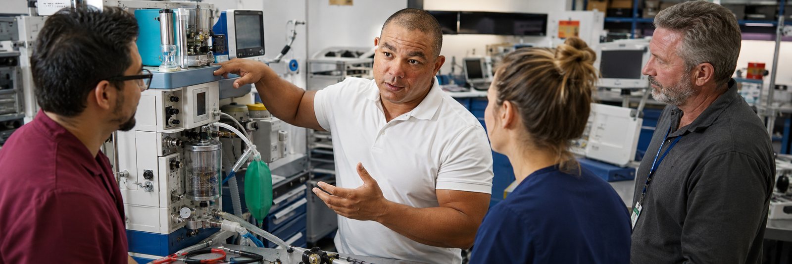 Devin reviews anesthesia equipment maintenance — BiomedRx Institute