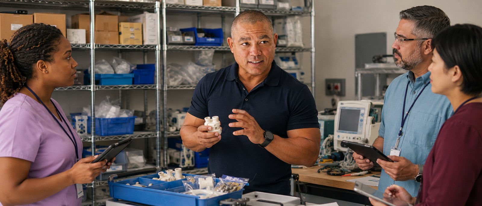 Devin reviews biomedical spare parts inventory — BiomedRx Institute