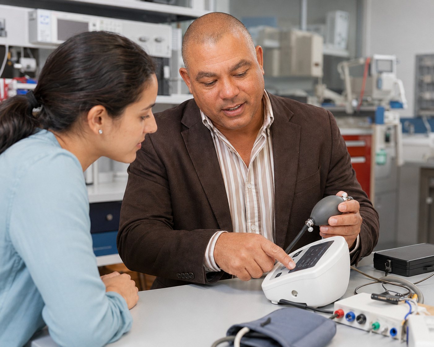 Hands on blood pressure simulator calibration — BiomedRx Institute