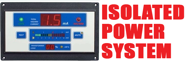 Line isolation monitor and isolated power system testing panel