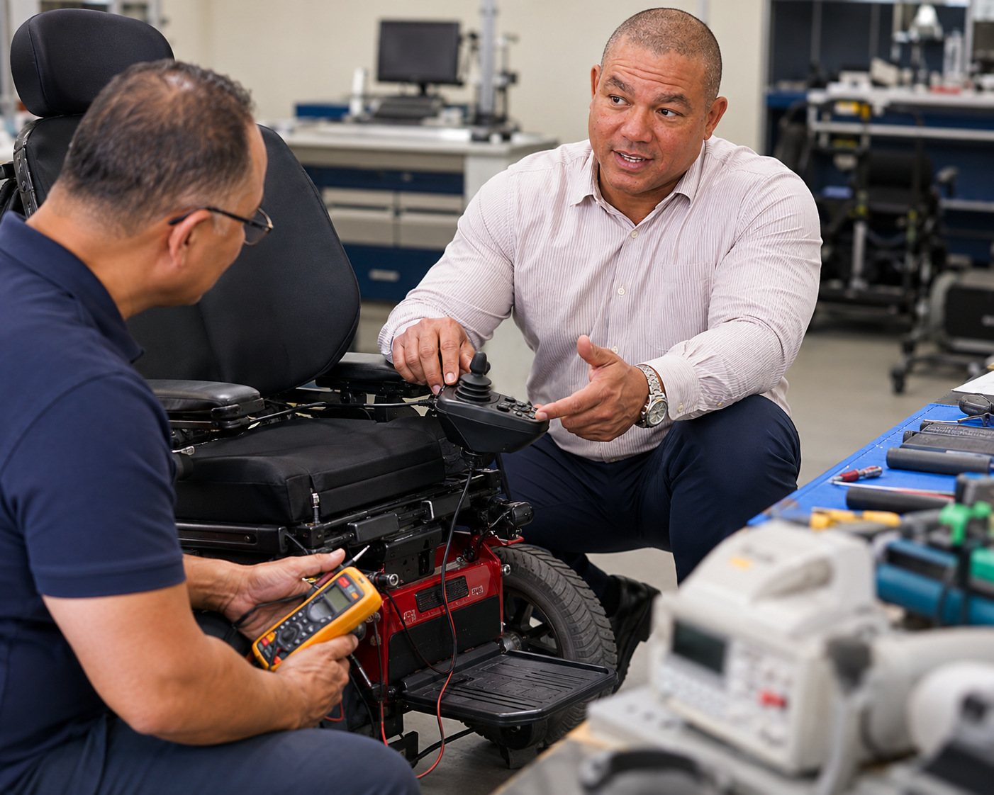 Powered wheelchair inspection workshop — BiomedRx Institute
